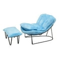 thumbnail image 2 of KLKCMS Wrought Iron 1/6 Scale Rocking Chair Decorative for 12 inch Action Figures Blue, 2 of 9