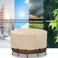 thumbnail image 4 of Outdoor Round Patio Furniture Covers Waterproof, Outside Table and Chair Covers (96" DIAx23 H) Beige Coffee, 4 of 5
