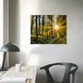 thumbnail image 4 of Nawypu Green Nature Wall Art for Living Room Forest Landscape Canvas Pictures Wall Decor Vintage Sunrise Tree Mountain Scenery Prints Painting Framed Artwork for Kitchen Office Home Decoration, 4 of 5