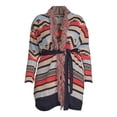 thumbnail image 5 of Valerie Stevens Women's Plus Size Open Front Fringe Cardigan, Midweight, 5 of 5
