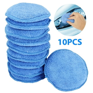 10pcs Car Wax Polish Applicator Pads Kit, 5 inch Microfiber Applicator  Pads, Blue Round Microfiber Sponge Applicators, Soft Foam Waxing Sponge Pad  for