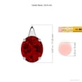 thumbnail image 3 of ANGARA Lab Grown 6 Ct Oval Ruby Solitaire Pendant for Women in 14K White Gold (Size-12x10mm) | July Birthstone, Birthday, Anniversary, Jewelry Gift for Women | Lab-Grown Ruby Necklace, 3 of 7