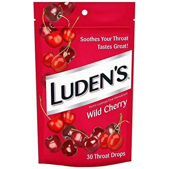 Luden's Throat Drops Wild Cherry (Pack of 4)