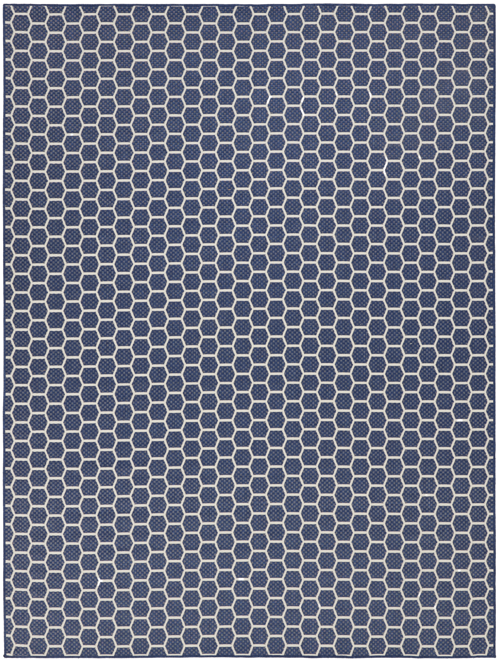 Nourison Twist Reversible 9' x 12' Navy Modern Rug