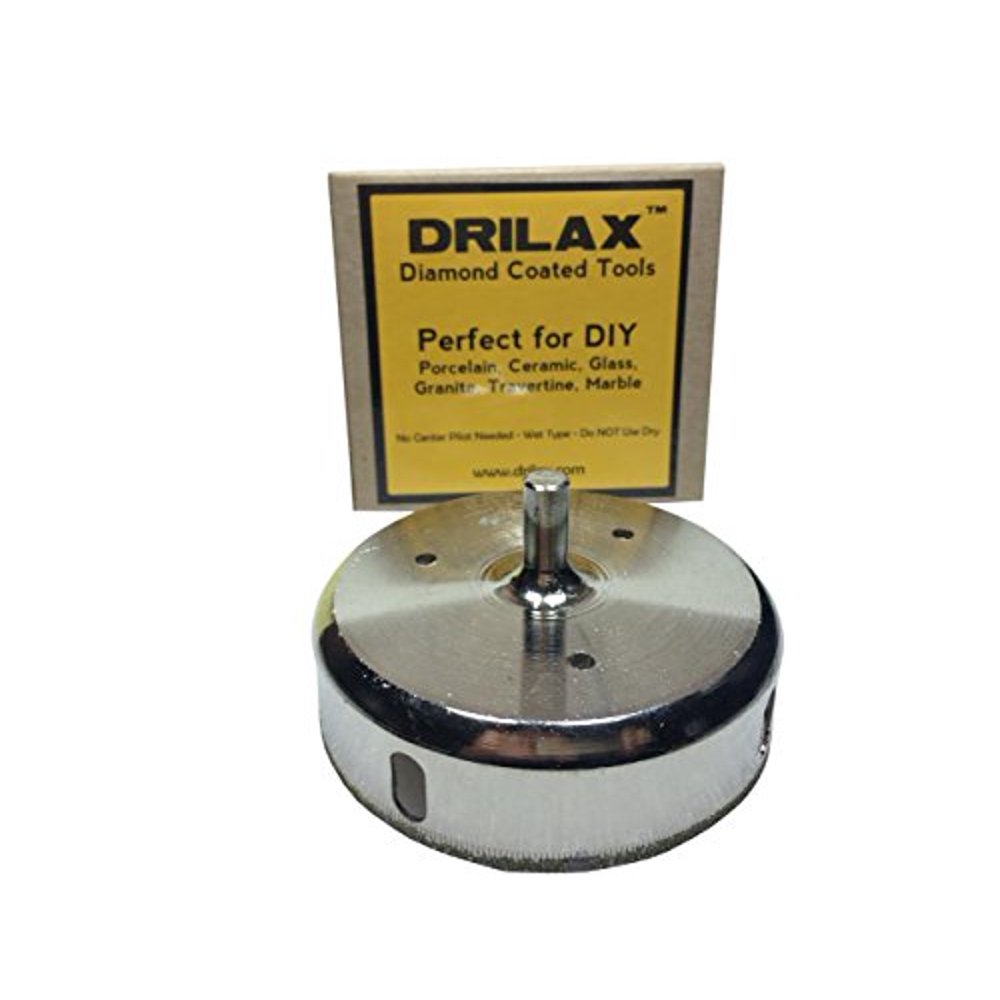 Drilax 4 inch Diamond Tipped Drill Bit Hole Saw for Ceramic, Porcelain