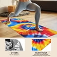 thumbnail image 4 of Colorful Tie Dye Spiral Pattern Hot Yoga Mat Towel Non Slip for Hot Yoga - Quick-Drying Yoga Mat Cover with 4 Corner Pockets with Travel Bag - Hot Yoga Towel Non Slip 74"x26", 4 of 6