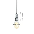 thumbnail image 5 of Kiven Plug in Industrial Pendant Light, Pulley Hanging Light 15FT Plug-in Cord and Dimmer Switch, Steampunk Ceiling Pendant Light for Bedside Hallway Foyer Kitchen,Silvery Finish, 5 of 7