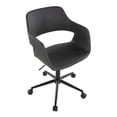 thumbnail image 5 of Carson Carrington  Vallen Adjustable Task Chair with 5-Star Base Grey Faux Leather/Black Metal, 5 of 5