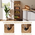 thumbnail image 6 of WARAYZ Farmhouse Kitchen Storage Cabinet with Wheels, Ventilated Louver Door Vegetable Bin, Large Capacity Rolling Pantry Organizer, Mobile Storage Unit, 6 of 10