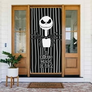 The Nightmare Before Christmas Door Cover Decorated Banner Tapestry Home Decoration Holiday Party Supplies Door Banner Porch Sign Banner 72.8 x 35.4 Inch