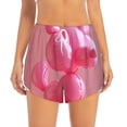 thumbnail image 2 of Balery Pink Balloon Puppy Art Pattern Women's Running Shorts with Liner 2 Pockets Elastic Workout Athletic Gym Yoga Shorts-XX-Large, 2 of 7