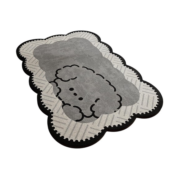 Letimco Stylish Entry Floor Mat Special Shaped Absorbent Rug Anti Slip Washable Floor Cover Ideal for Hallway Living Room Shower Household Entrance Layout, 15.7*23.6in