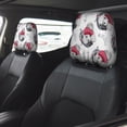 thumbnail image 2 of Kdxio Cute Poodle Dog Pattern Print 2 Piece Car Head Rest Covers Set Auto Front/Rear Seats Headrest Cover Universal Fit Most Cars,Sedan, SUV, 2 of 9