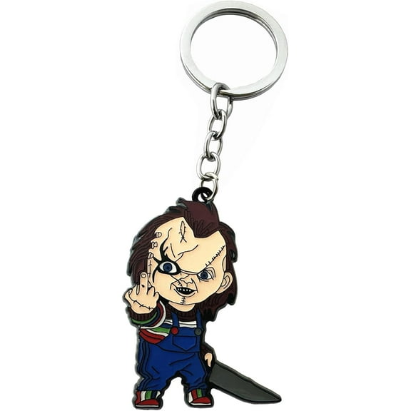Horror Halloween Keychain, Metal TV Movie Keychain for Women and Men