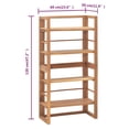 thumbnail image 4 of vidaXL Shelving Unit 60x30x120 cm Solid Teak Wood, 4 of 5