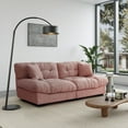 thumbnail image 6 of Sdorens 89" Modern Cloud Sofa,Velvet Couch,3-Seat Sofa for Living Room,Apartment and Small Space,Pink, 6 of 11