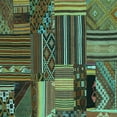 thumbnail image 1 of Ahgly Company Indoor Square Patchwork Turquoise Blue Transitional Area Rugs, 5' Square, 1 of 4