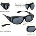 thumbnail image 4 of 2 Packs Unisex HD Day Night Driving UV400 Sunglasses Fit over Glasses Anti Glare, 4 of 5