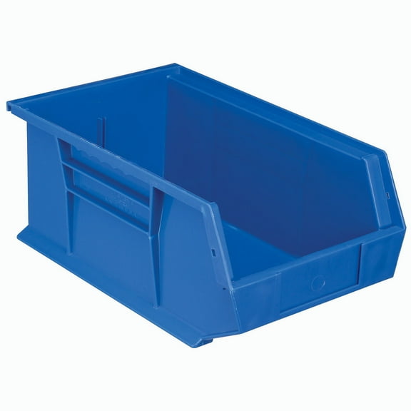 Global Industrial Plastic Stack & Hang Bin 8-1/4"W x 13-5/8"D x 6"H Blue
