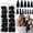 Black, variant on 120pc Stiletto Press on Nails Long Fake Nails, Matte Dark Coffee Nails Press ons Nail Stiletto Artificial Fingernail Long Pointy False Nails Full Cover Colored Acrylic Nail Tips for Women