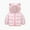Pink, variant on Godderr 1-7Y Baby Kids Boys Girls Down Cotton Jacket Ears Hooded Cotton Coat Tops Flower Color Lightweight Coat Outerwear Winter Jacket