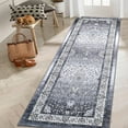 thumbnail image 2 of FairOnly 2'x6' Grey Boho Floral Runner Rugs Machine Washable Hallway Runner Rugs for Entryway Non Slip Soft Laundry Rug Vintage Rugs for Kitchen, 2 of 7