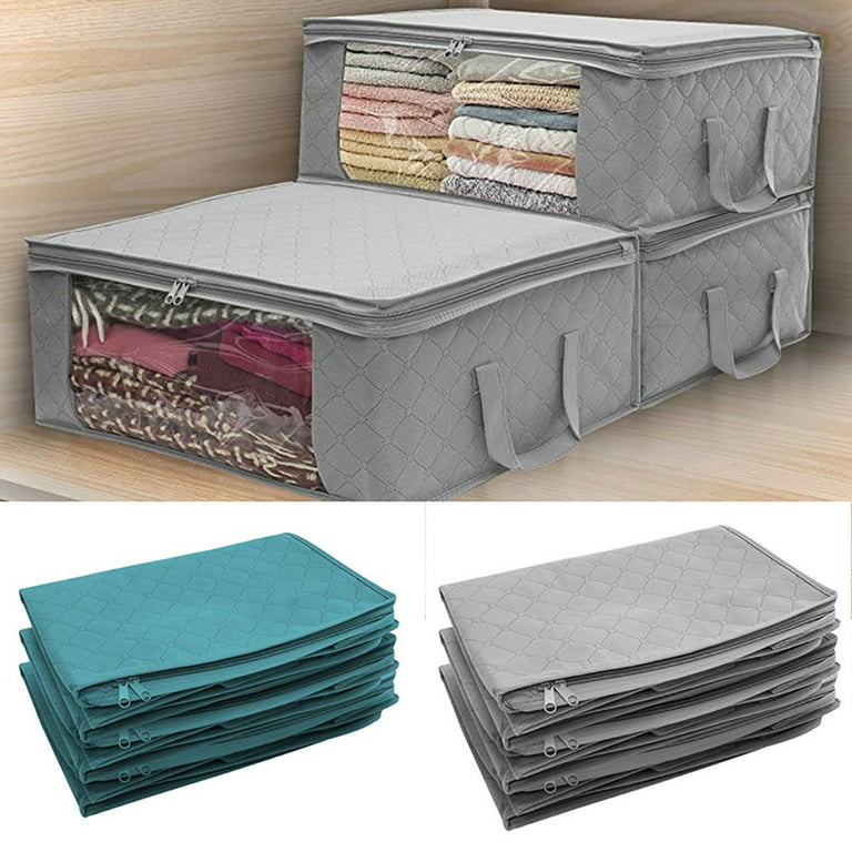 for Storage And Organizing Sheet Storage Bags with Zipper Hanging Storage  Bag Cotton Linen Decorative Wall Hanging Basket Organizer Collapsible Box  Large under Bed Storage under Bed Shoe Organizers 