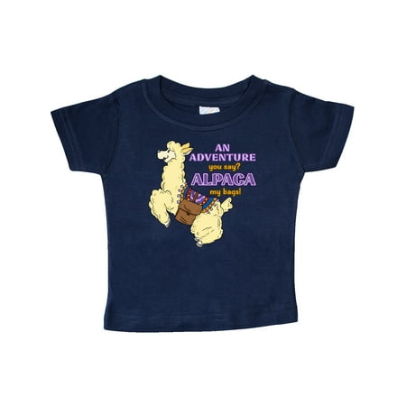 

Inktastic Cute Jumping Alpaca-An Adeventure You Say ALPACA my bags! Gift Baby Boy or Baby Girl T-Shirt