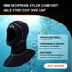 thumbnail image 4 of Sigue buceando DH-321 Gorro de buceo de nailon Capucha flexible a prueba de frío Hombres Mujeres Head Cover Surf a prueba de fugas Underwater Hat Watersports Amarillo Línea L kenally OD002585-08B, 4 of 7