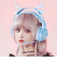 thumbnail image 4 of Headphones Gaming Earphones Computer Mobile Live Streaming Earphones Wired Headsets Gaming Earphones Cute Luminosity Christmas Blue, 4 of 6