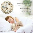 thumbnail image 3 of ZXCXRQFa Clock Rustic Daisy Butterflies Wall Clock Vintage Battery Operated Silent Non Ticking Round Wooden Wall Clocks Decorative for Kitchen Living Room Bedroom Office Garden Outdoor 11 Inch, 3 of 7