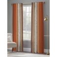 thumbnail image 4 of Burnt Orange Brown Sheer Curtains 96 Inch Length 2 Panels Set, Farmhouse Vintage Wooden Voile Window Treatment Semi Sheer Long Curtains Drapes for Bedroom/Living Room/Kitchen 52"x96"x2, 4 of 7