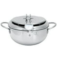 thumbnail image 3 of Deep Frying Pot Stainless Steel Frying Pan with Thermometer Lid Kitchen Cookware FryerS 2.2L 20CM, 3 of 14