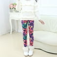 thumbnail image 5 of Lovebay 2-12Y Child Girls Winter Warm Fleece Tight Pants Floral Thicken Leggings, 5 of 6
