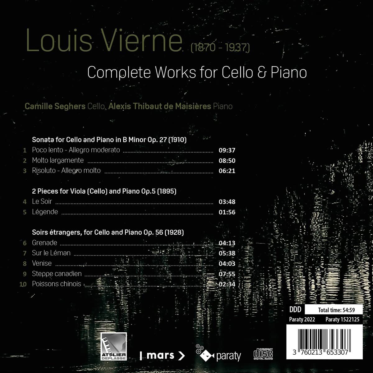 Complete Works for Cello and Piano (Audiobook)