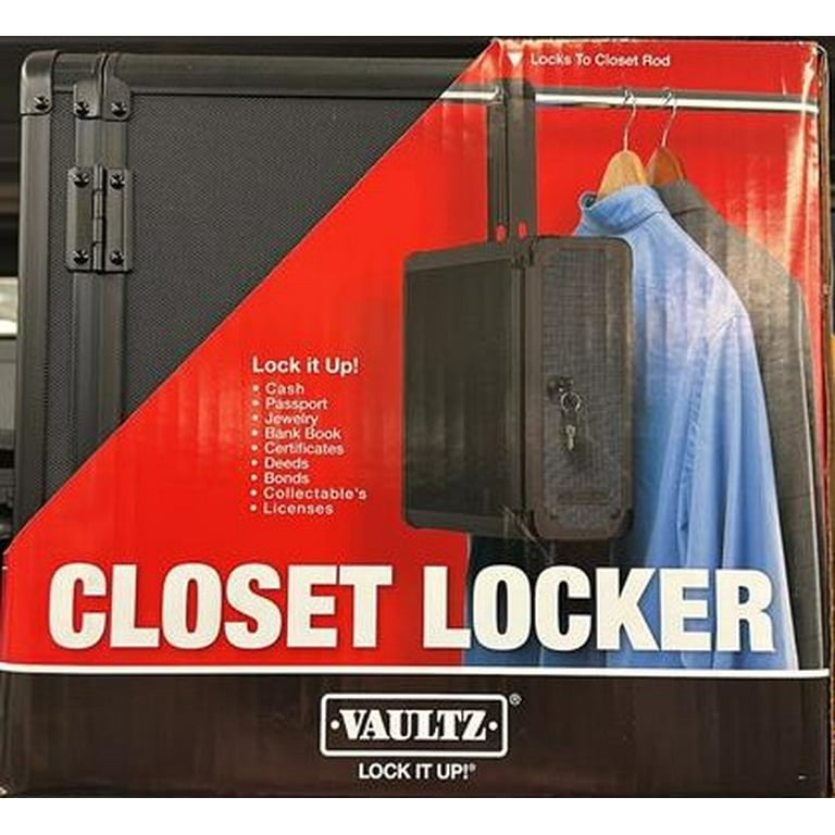 Vaultz Locking Storage Closet Locker with Key Lock, Black