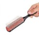 thumbnail image 4 of Hair Styling Brush 9 Rows Hair Brush Salon Barber Straight Curly Hair Comb Brush, 4 of 5