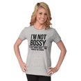 thumbnail image 3 of I'm Not Bossy I Just Know Funny Boss Womens Slim Fit Graphic Tee Brisco Brands M, 3 of 5