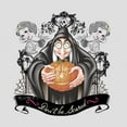 thumbnail image 2 of Women's Snow White and the Seven Dwarfs Evil Queen Pumpkin Racerback Tank Top White Heather Medium, 2 of 4