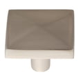 thumbnail image 2 of GlideRite 1-1/4 in. Classic Square Pyramid Cabinet Knobs, Satin Nickel, Pack of 10, 2 of 4