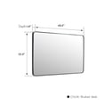 thumbnail image 2 of Vinnova Design Mutriku 48 in. W x 32 in. H Rectangle Metal Wall Mirror in Brushed Black, 2 of 8