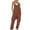 Brown, variant on Women's Loose Overalls with Large Pockets Maternity Bib Overalls Body Suit Tops for Women Hang Neck Net Yarn Splicing Wide Leg Jumpsuit Long Sleeve Body Women Body Suit Linen Blend Jumpsuit