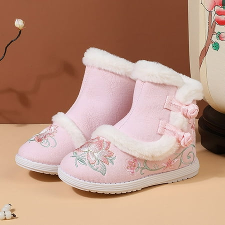 

TOWED22 Toddler Boy Snow Boots Delicate Baby Girls Boys Soft Booties Snow Boots Warm Shoes Toddler Warming Prewalker First Walkers Shoes Pink