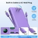 thumbnail image 5 of Banco de energía APHUWJ 33800 mAh USB C con cables y enchufe integrados, 5 of 7