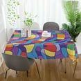 thumbnail image 3 of Yayeee Tablecloths 60" x 108" Rectangle Wrinkle Resistant Party Table Cover, Yellow Wavy Plaid, 3 of 8