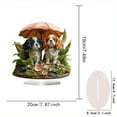 thumbnail image 3 of HaoXun 1PC Dog Pattern Acrylic Ornament - 2D Printed Double Sided Desktop Decoration for Office, Bookshelf, Dining Table, Holiday Home Decor, 3 of 6