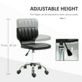 thumbnail image 4 of HOMCOM PU Leather Rolling Stool Height Adjustable Salon Stool for Spa Black, 4 of 10
