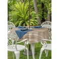thumbnail image 3 of Outdoor Tablecloths with Umbrella Hole & Zipper, Brown Round Tablecloth 54 Inch, Vintage Modern Abstract Art Ombre Waterproof Table Cloth, Patio/Pool/Picnic Table Covers, 3 of 8