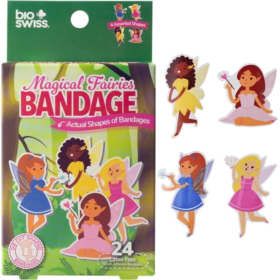 BioSwiss Magical Fairies Bandages, 24 Count