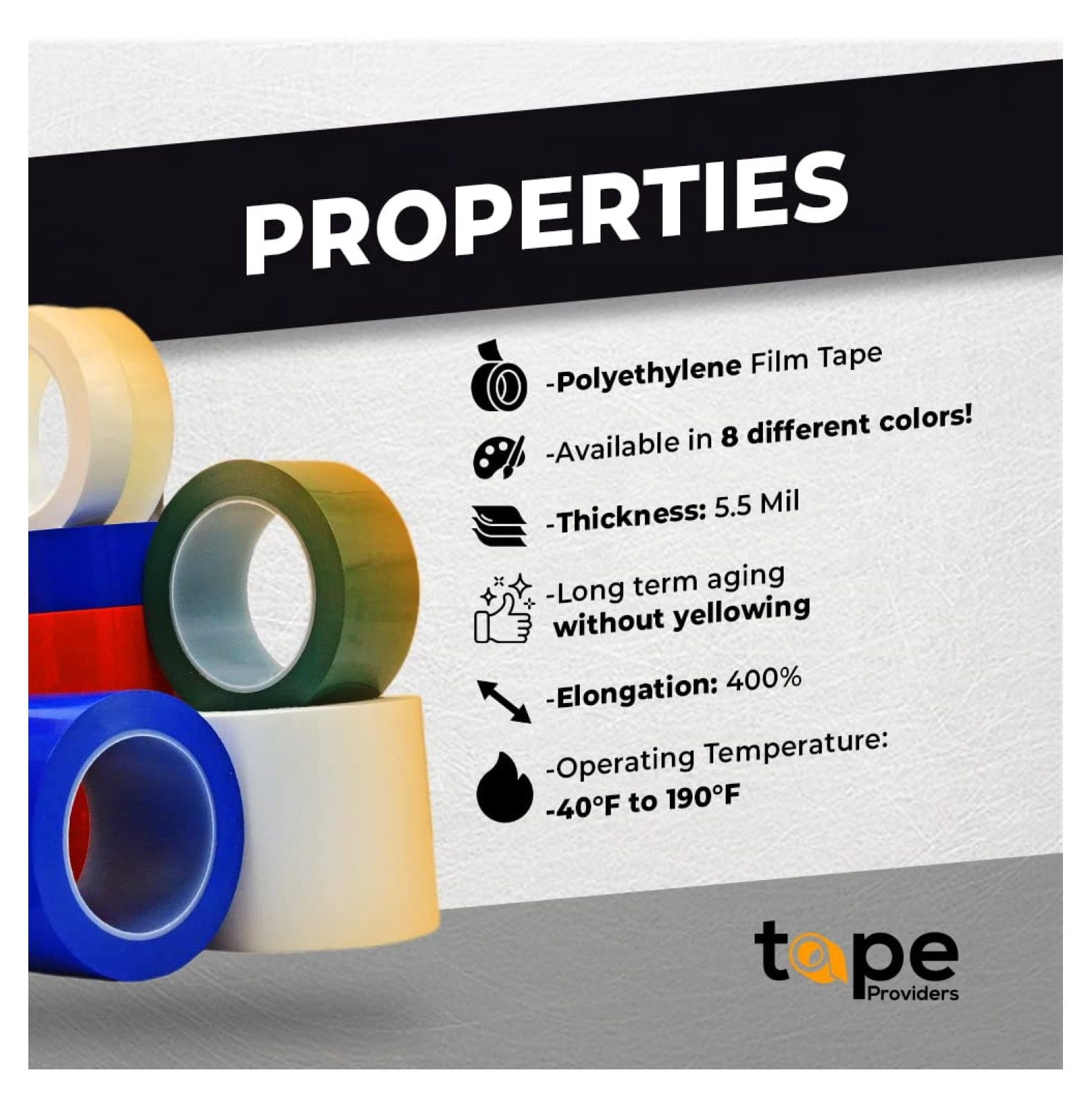 WOD GHT5A Greenhouse Repair Tape, Black - 3 inch x 108 ft. Strong Weatherseal Polyethylene Film Tape, Long Term UV Exposure for Sealing & Seaming used in boating and RV industry